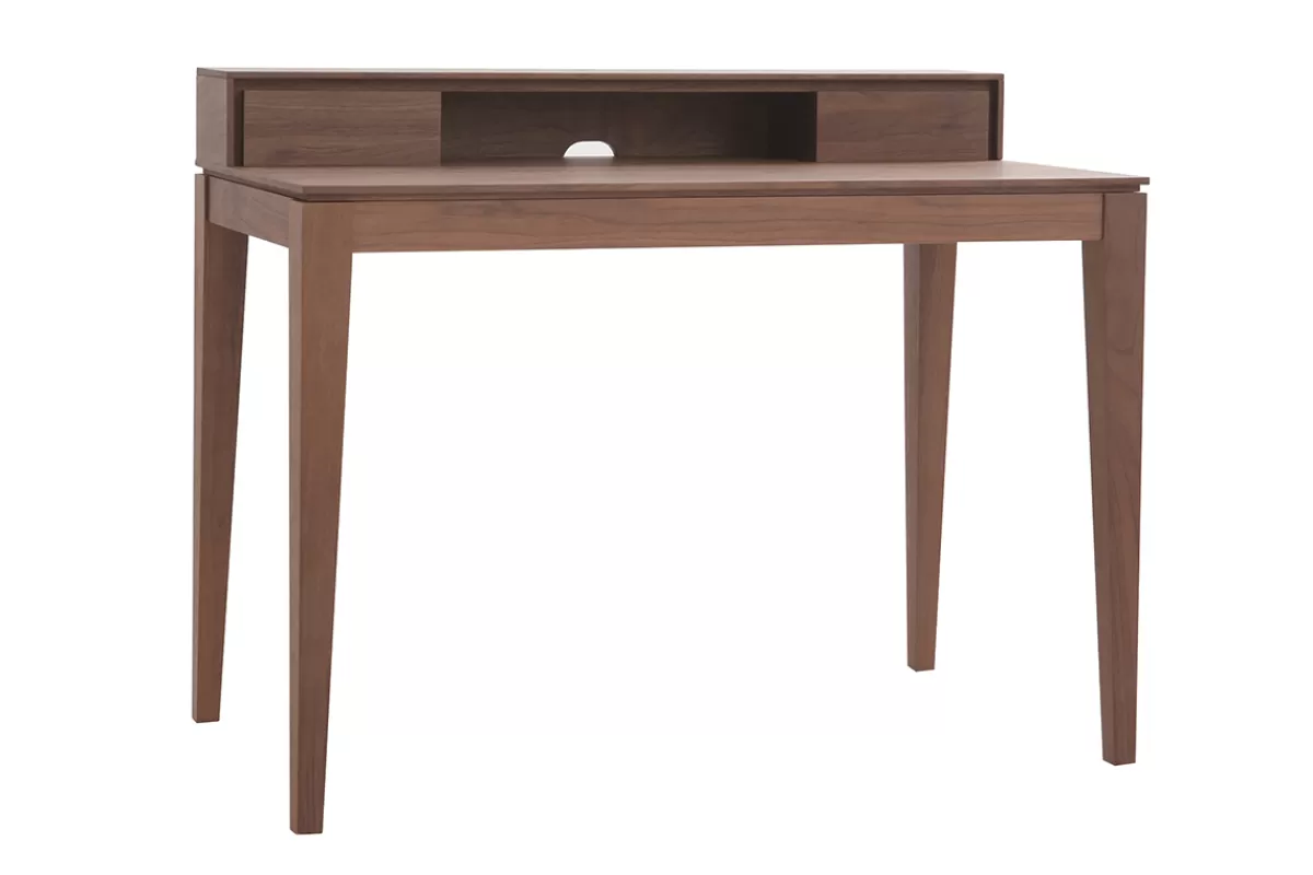 Miliboo Bureau avec rangements bois foncé noyer L110 cm SEKRET