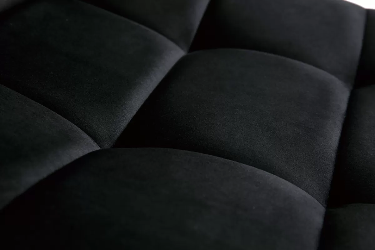 Miliboo Chaises design noires en tissu velours noir et métal (lot de 2) MAXWELL