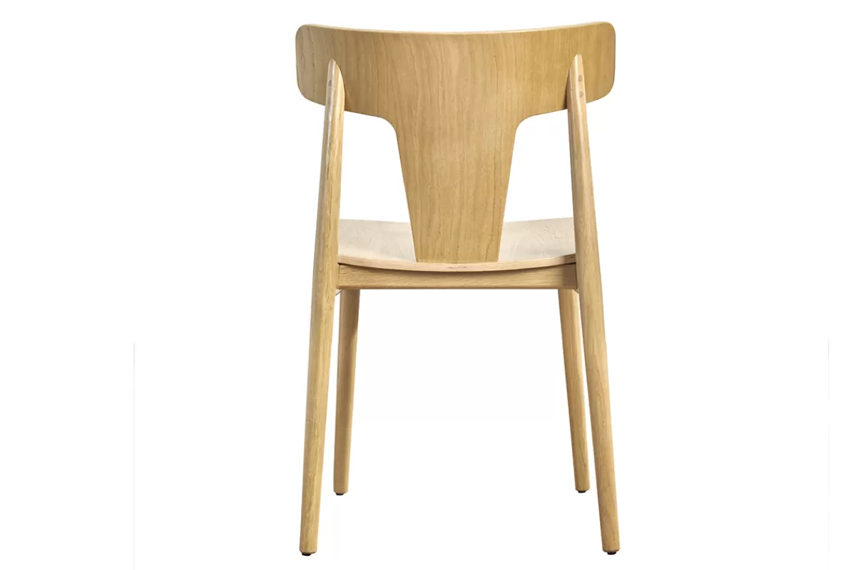 Miliboo Chaises scandinaves en bois clair chêne massif (lot de 2) LOUISA