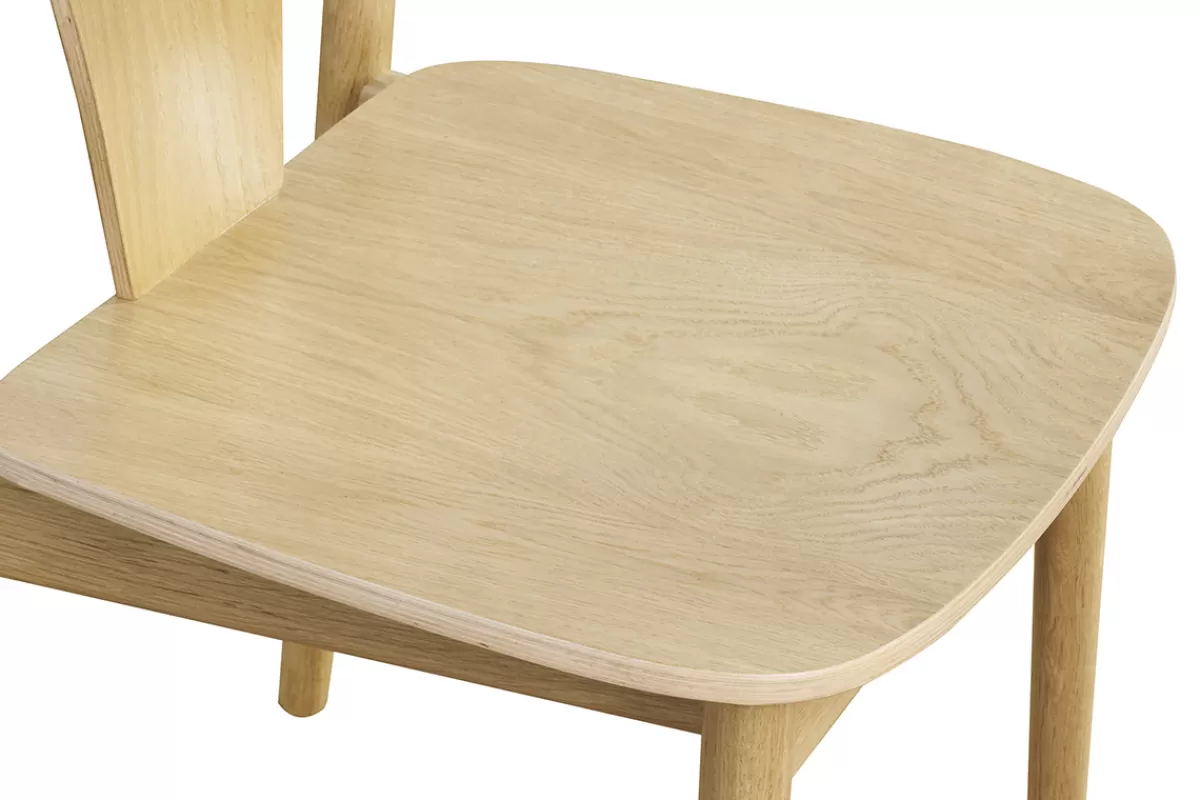 Miliboo Chaises scandinaves en bois clair chêne massif (lot de 2) LOUISA