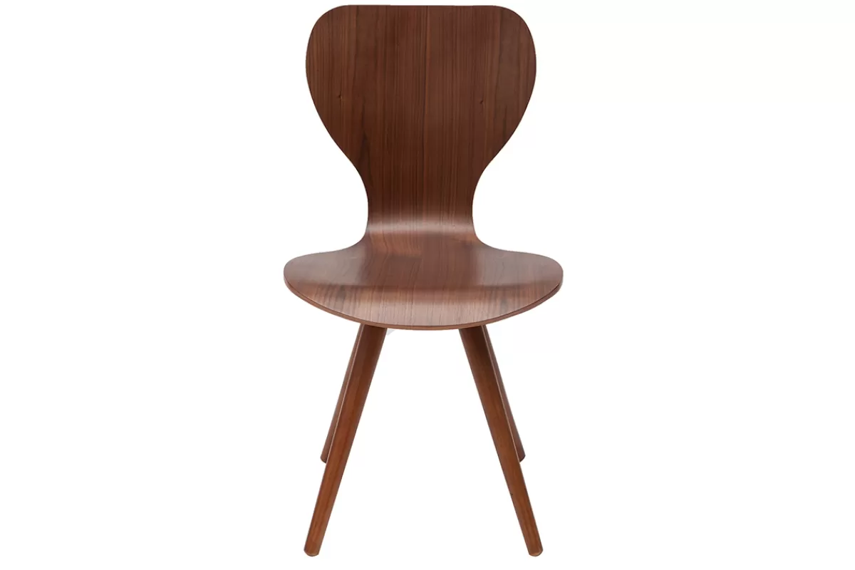 Miliboo Chaises vintage bois foncé noyer (lot de 2) NORDECO