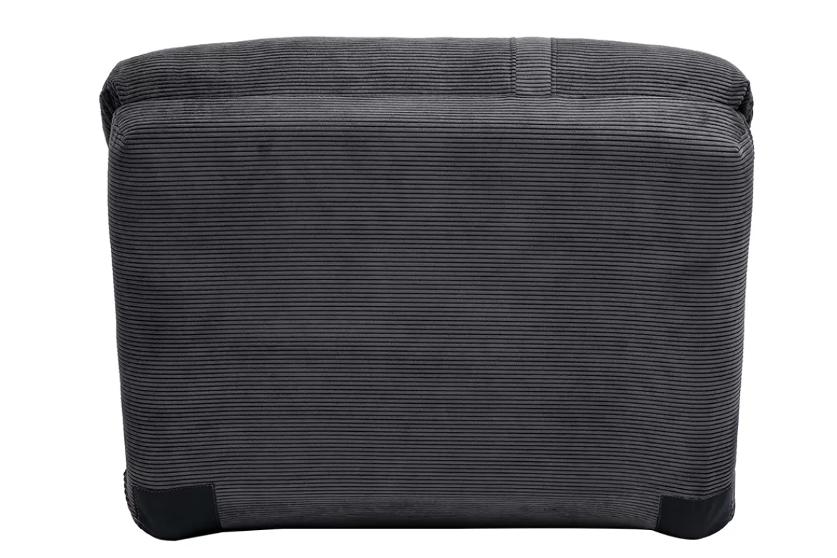 Miliboo Chauffeuse 1 place convertible en tissu velours côtelé gris foncé SPENCER