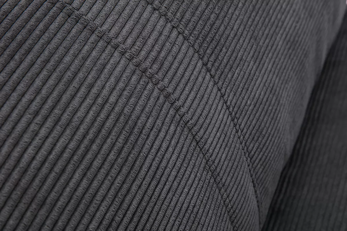 Miliboo Chauffeuse 1 place convertible en tissu velours côtelé gris foncé SPENCER