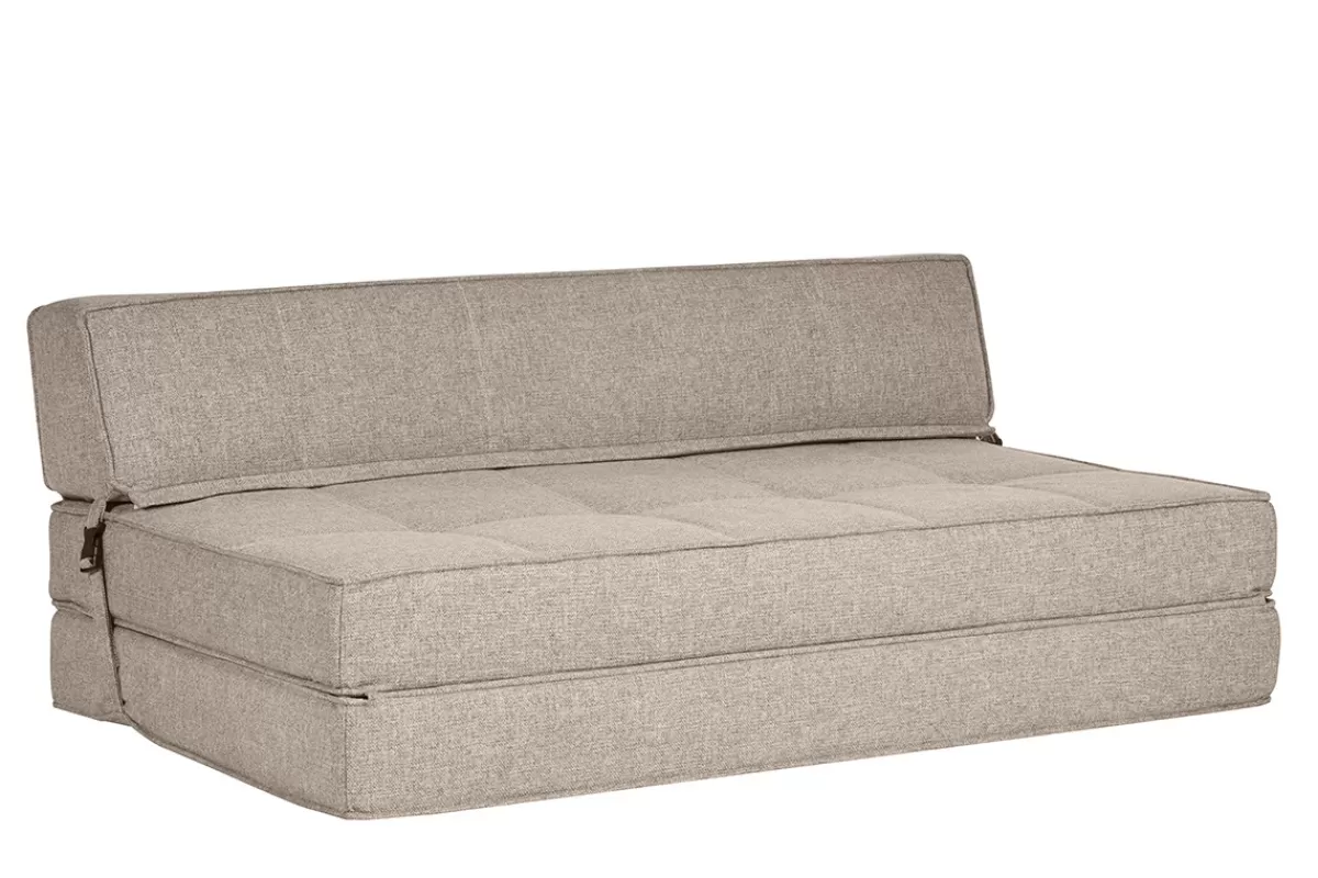 Miliboo Chauffeuse 2 places convertible en tissu taupe KATY