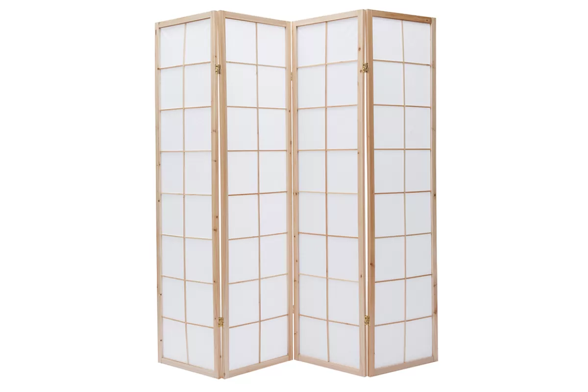 Miliboo Paravent japonais en bois et papier de riz L176 cm IKUYO