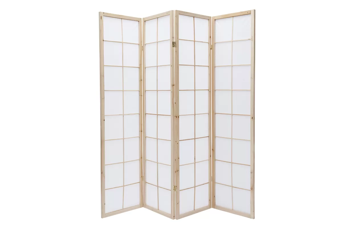 Miliboo Paravent japonais en bois et papier de riz L176 cm IKUYO