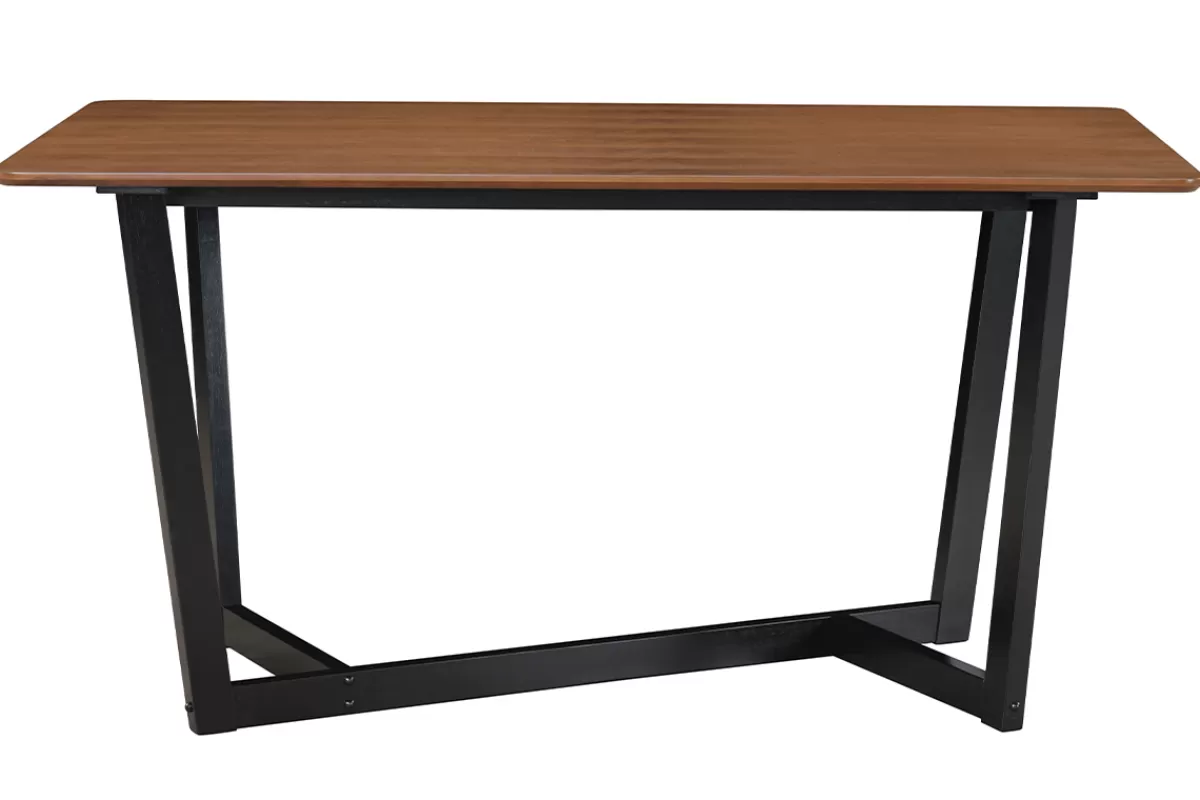 Miliboo Table design rectangulaire noyer et bois teinté noir L150 cm KOUK