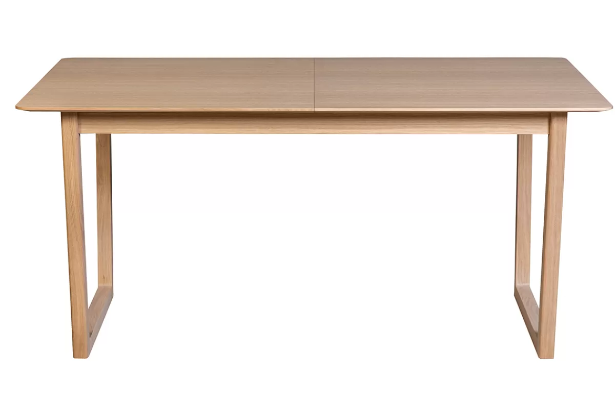 Miliboo Table extensible rallonges intégrées rectangulaire bois clair chêne L160-240 cm LAHO