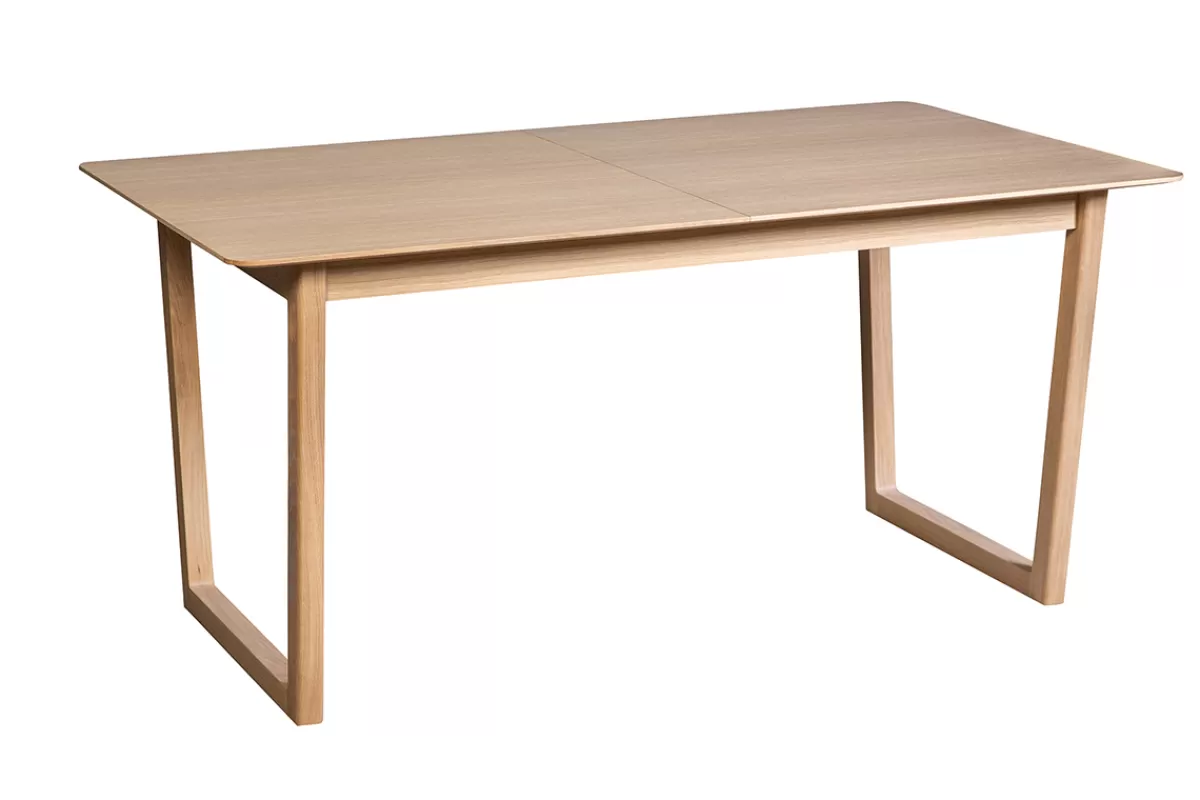 Miliboo Table extensible rallonges intégrées rectangulaire bois clair chêne L160-240 cm LAHO