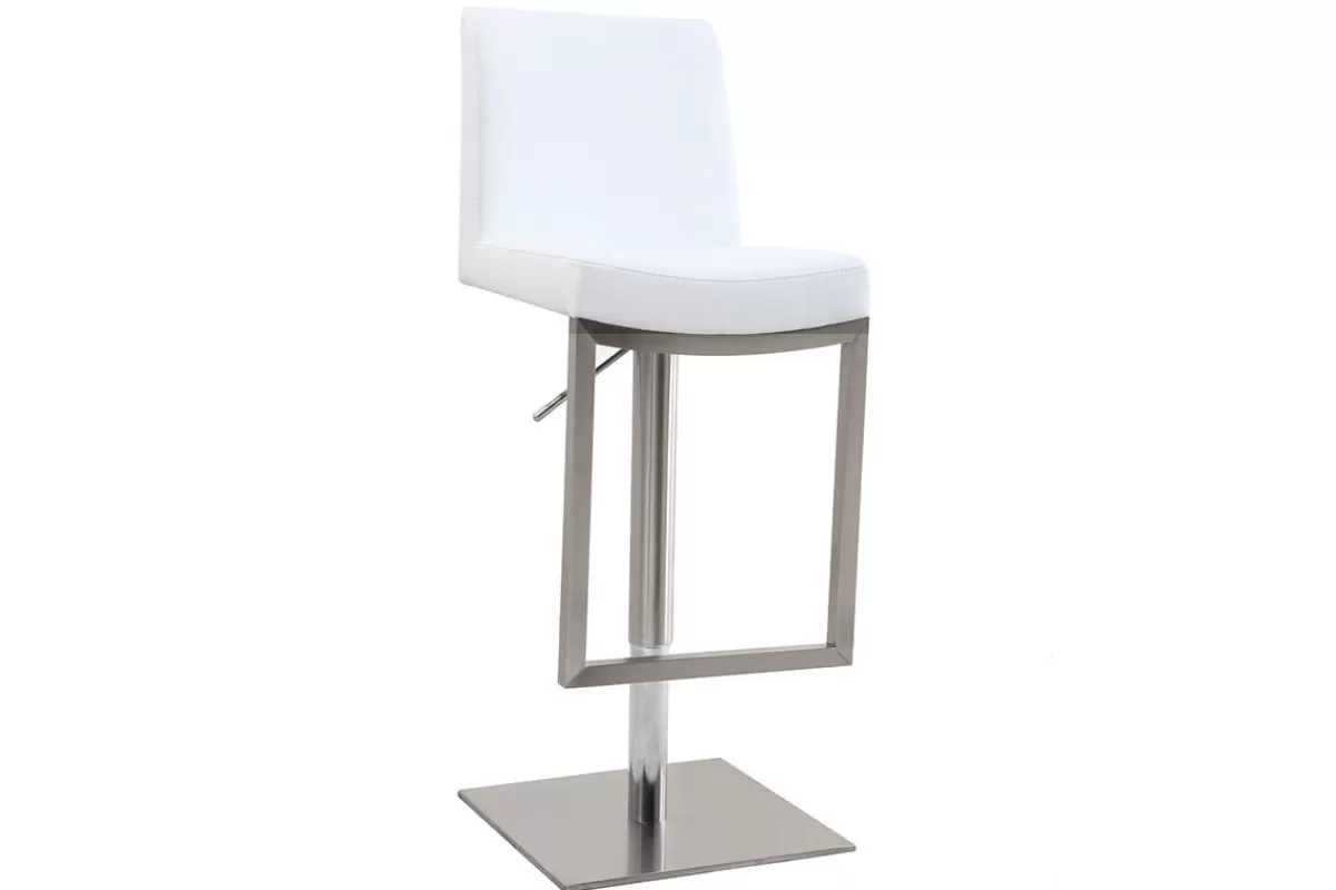 Miliboo Tabouret de bar design blanc KYLE