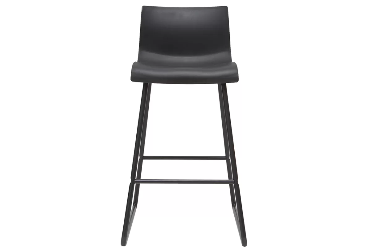 Miliboo Tabourets de bar design noir 65 cm (lot de 2) ONA