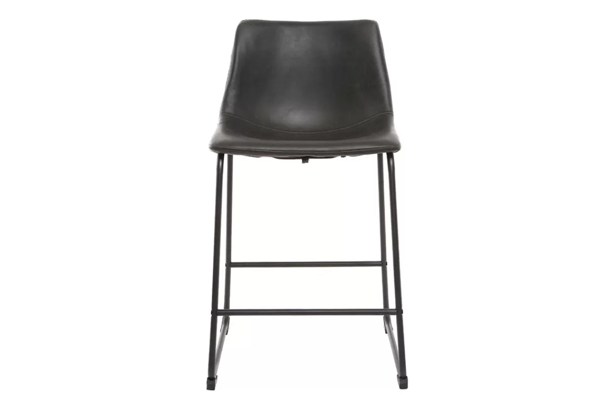 Miliboo Tabourets de bar design noir H61 cm (lot de 2) NEW ROCK