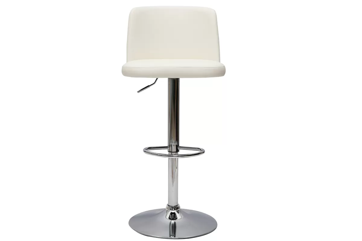 Miliboo Tabourets de bar design réglables blancs (lot de 2) MONTI