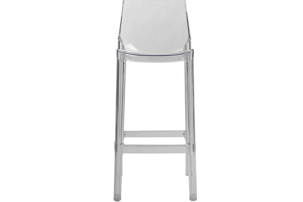 Miliboo Tabourets de bar design transparents intérieur - extérieur H75 cm (lot de 2) YLAK