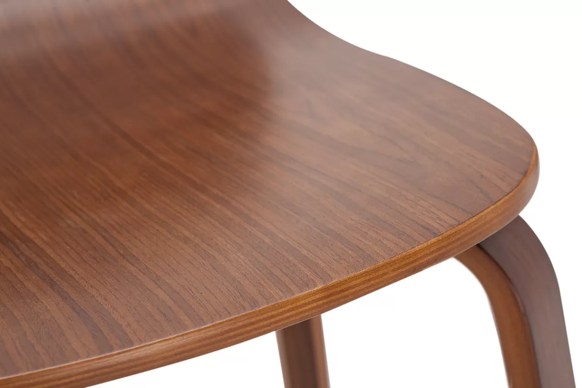 Miliboo Tabourets de bar vintage noyer H68 cm (lot de 2) OBRA
