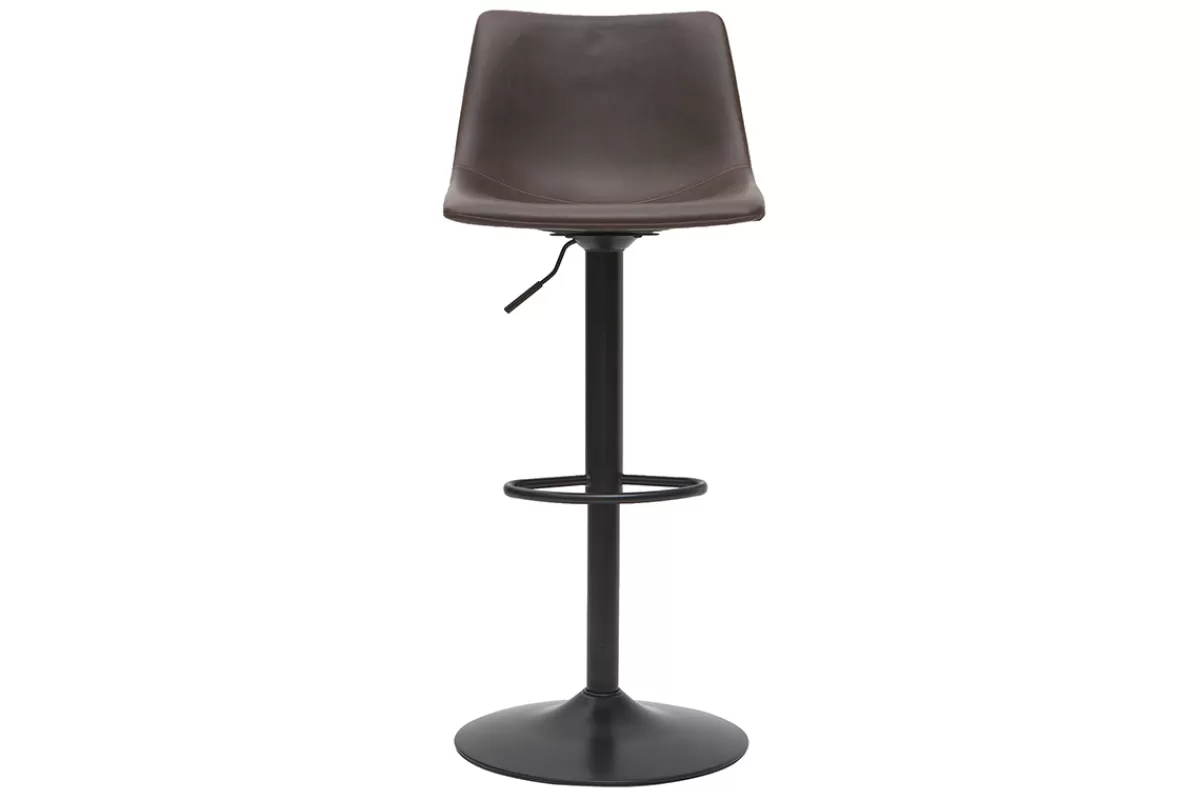 Miliboo Tabourets de bar vintage réglables pivotants marron (lot de 2) NEW ROCK