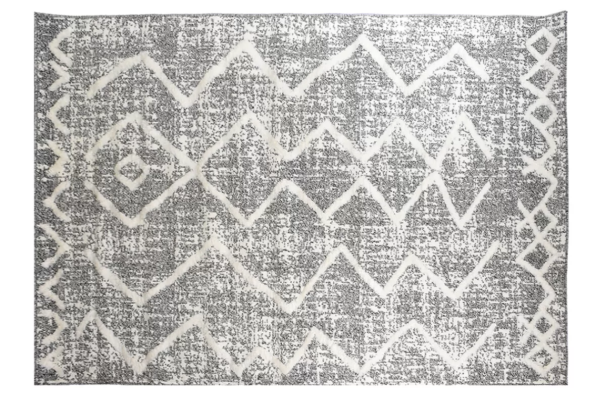 Miliboo Tapis berbere avec motifs en relief gris et beige 160 x 230 cm PALEO