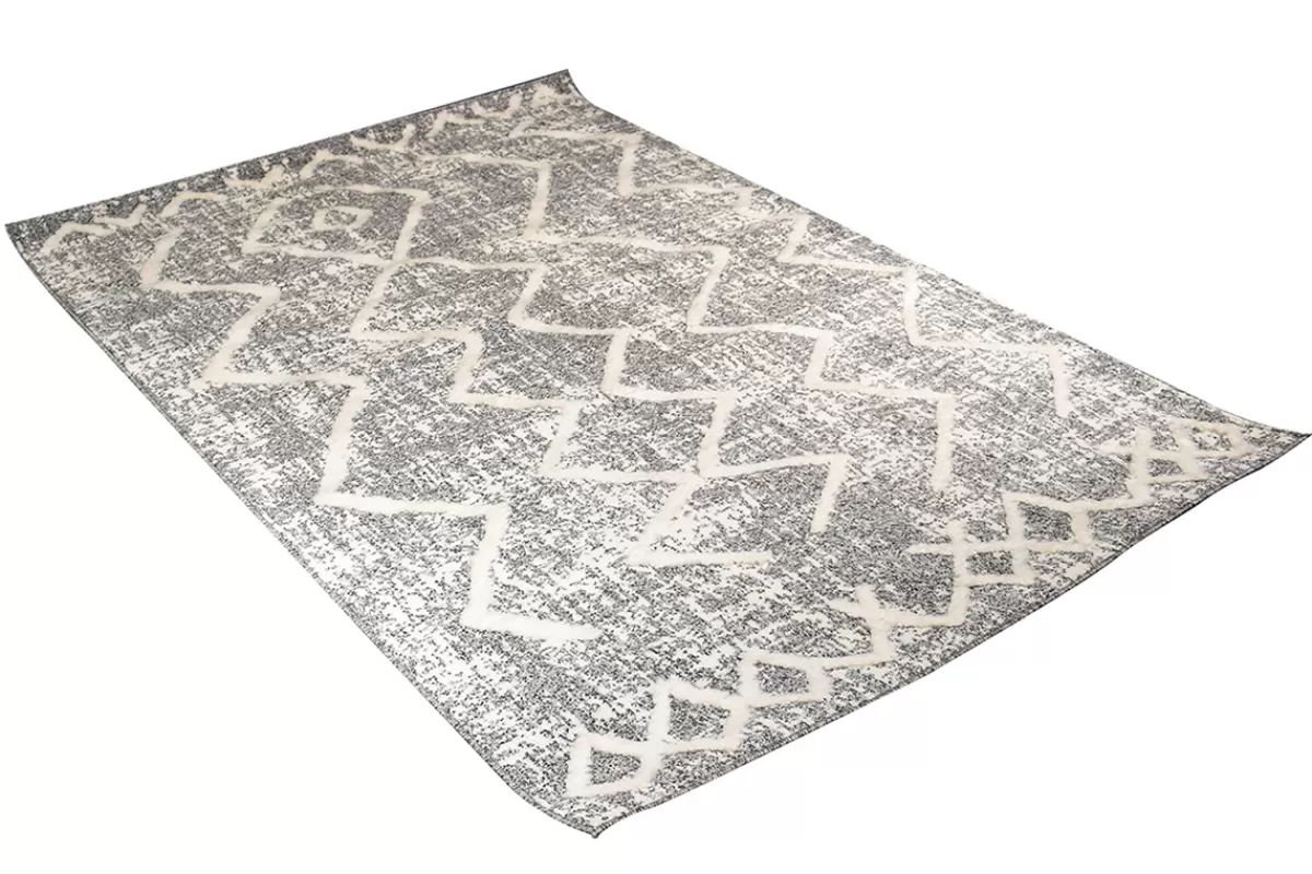 Miliboo Tapis berbere avec motifs en relief gris et beige 160 x 230 cm PALEO