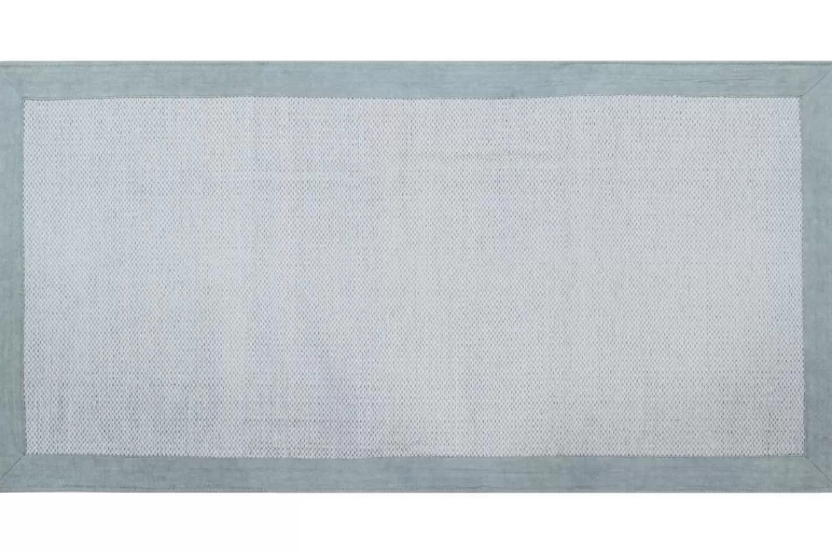 Miliboo Tapis de couloir en coton bleu perle 60 x 200 cm ASTER