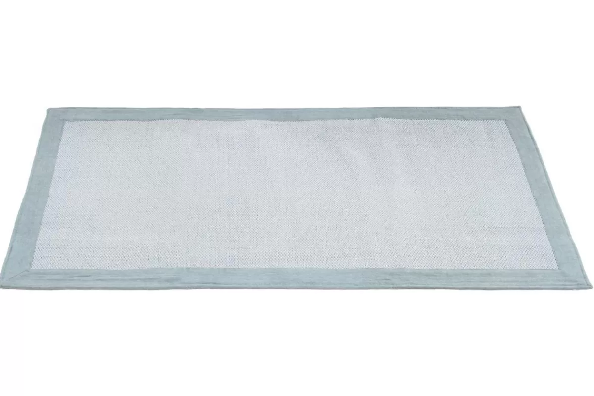 Miliboo Tapis de couloir en coton bleu perle 60 x 200 cm ASTER