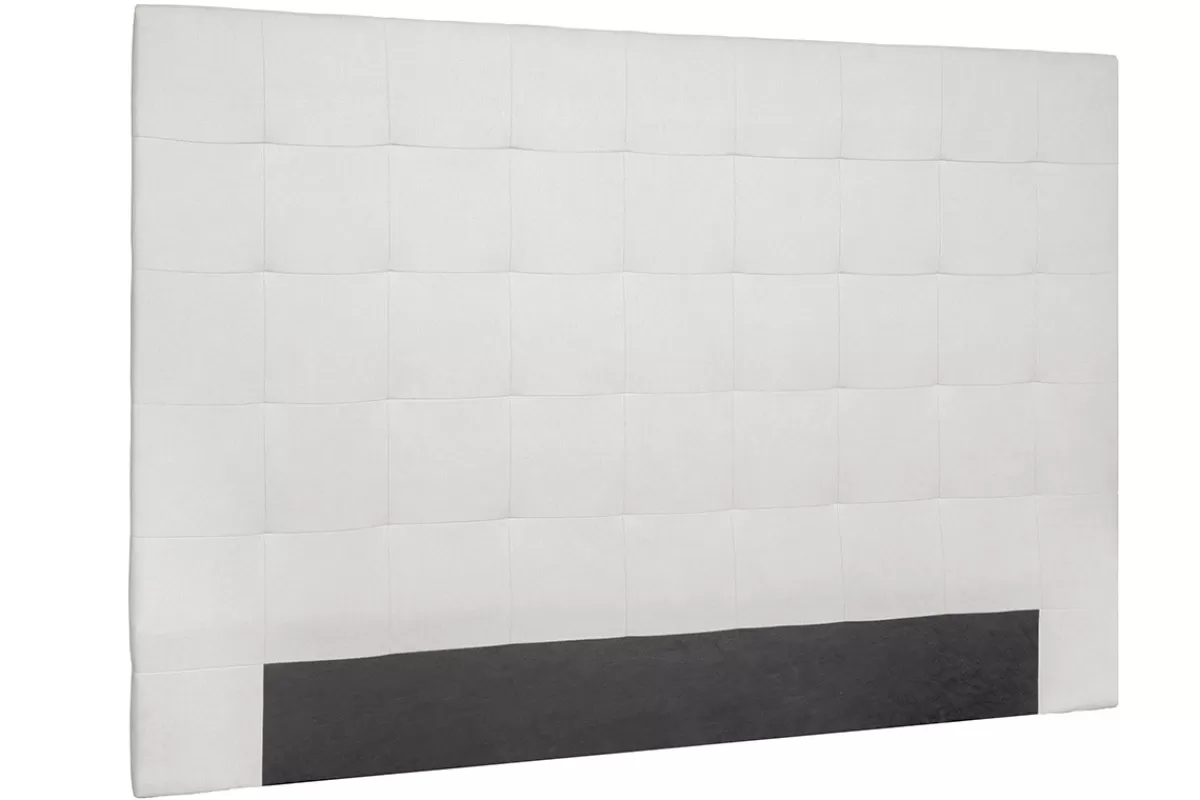 Miliboo Tête de lit capitonnée en tissu beige clair naturel L180 cm HALCIONA