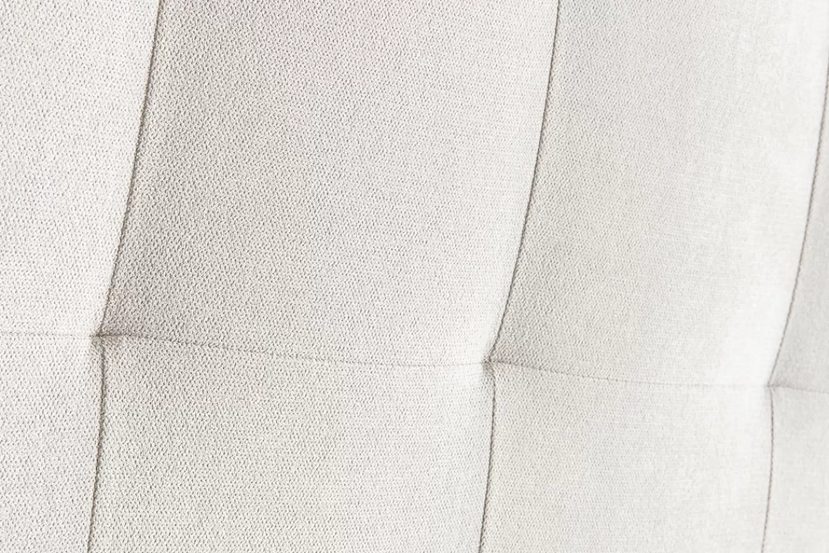 Miliboo Tête de lit capitonnée en tissu beige clair naturel L140 cm HALCIONA