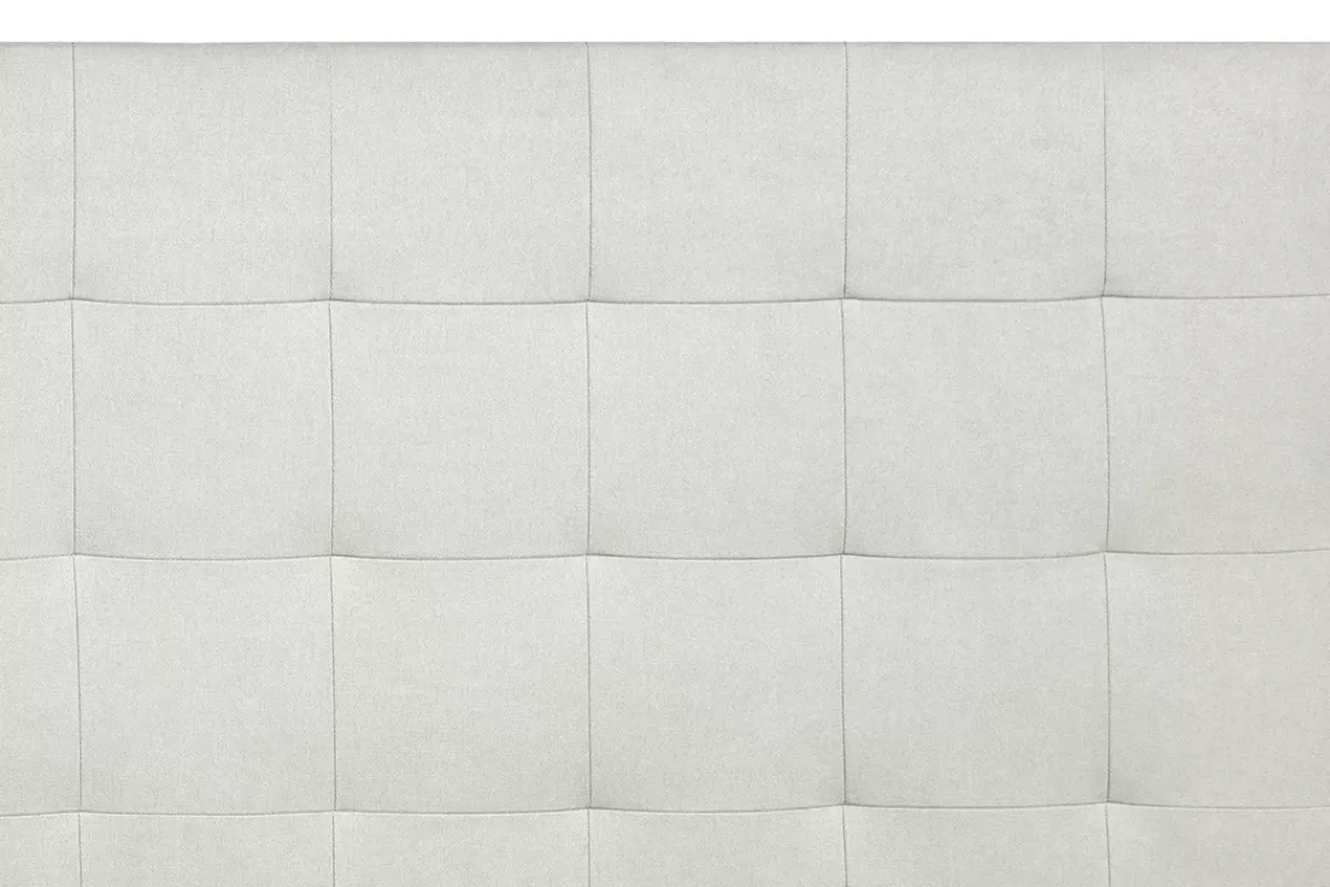Miliboo Tête de lit capitonnée en tissu beige clair naturel L180 cm HALCIONA
